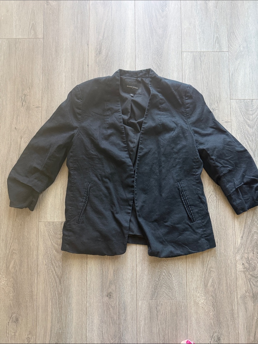 Banana Republic Black Open-Front Blazer Jacket